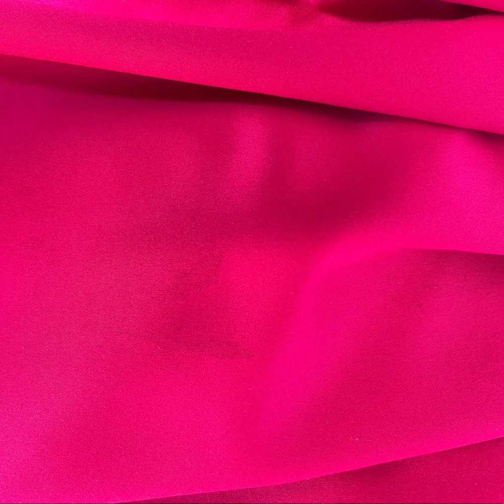 Vintage 1980’s AJ Bari for Lord & Taylor Hot Pink Asymmetrical Strapless Drress - Picture 6 of 7